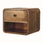 Hamade Open Wall Mounted Bedside Table, Small - Natural Bedside Tables - Bokel Home