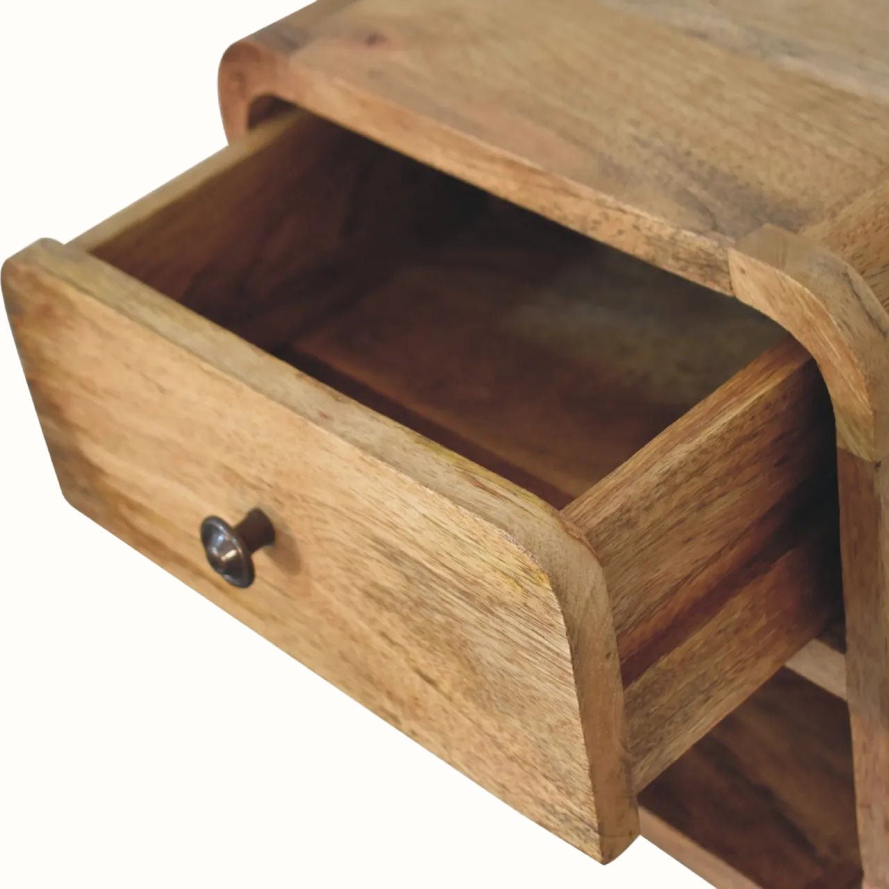 Hamade Open Wall Mounted Bedside Table, Small - Natural Bedside Tables - Bokel Home