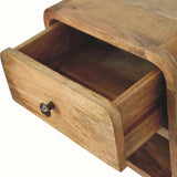 Hamade Open Wall Mounted Bedside Table, Small - Natural Bedside Tables - Bokel Home
