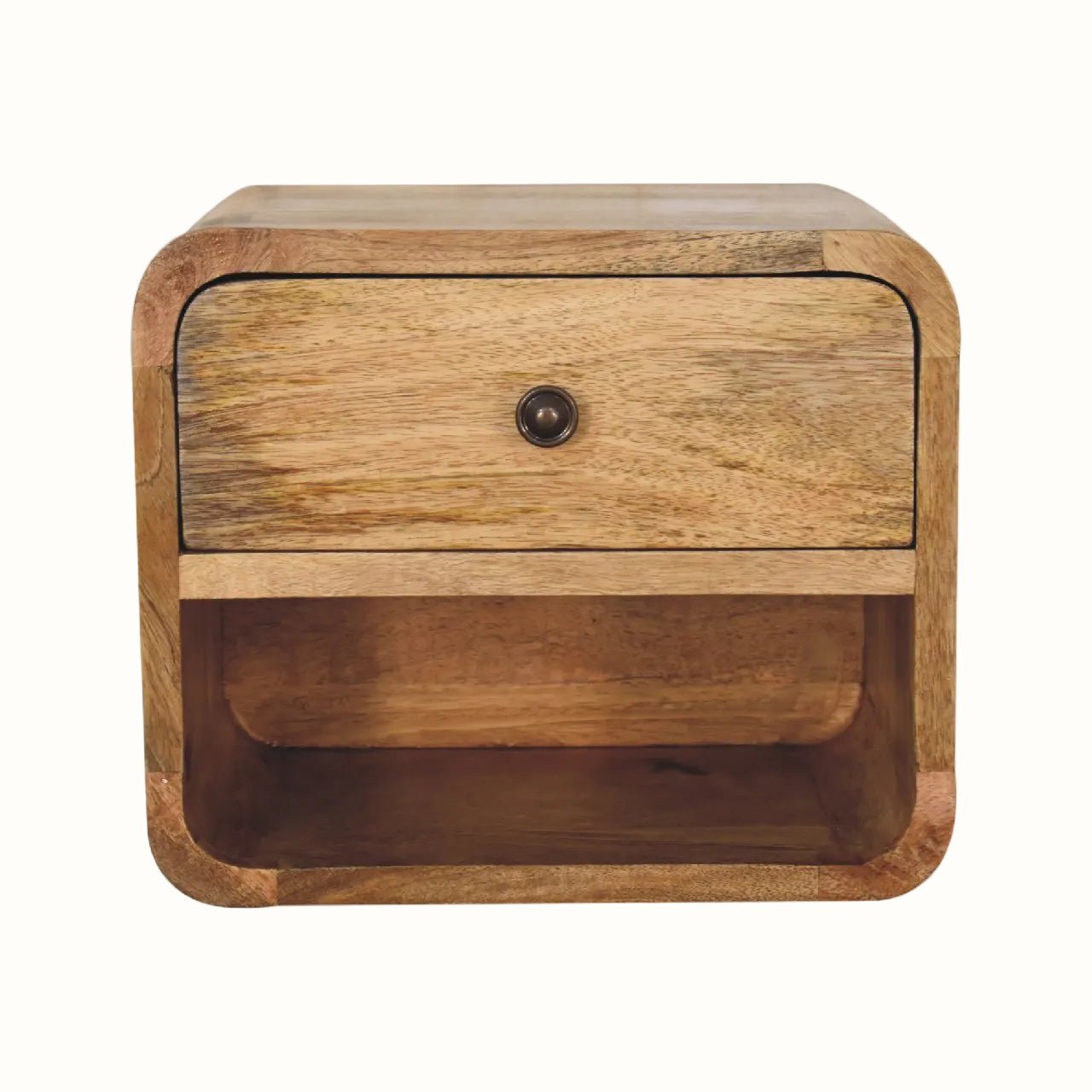 Hamade Open Wall Mounted Bedside Table, Small - Natural Bedside Tables - Bokel Home
