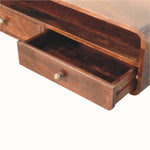 Hamade Open Wall - Mounted Console Table - California Walnut Console Tables - Bokel Home