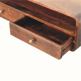 Hamade Open Wall-Mounted Console Table Medium- California Walnut Console Tables - Bokel Home