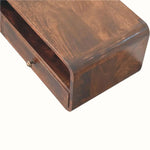 Hamade Open Wall-Mounted Console Table Medium- California Walnut Console Tables - Bokel Home