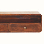 Hamade Open Wall-Mounted Console Table Medium- California Walnut Console Tables - Bokel Home