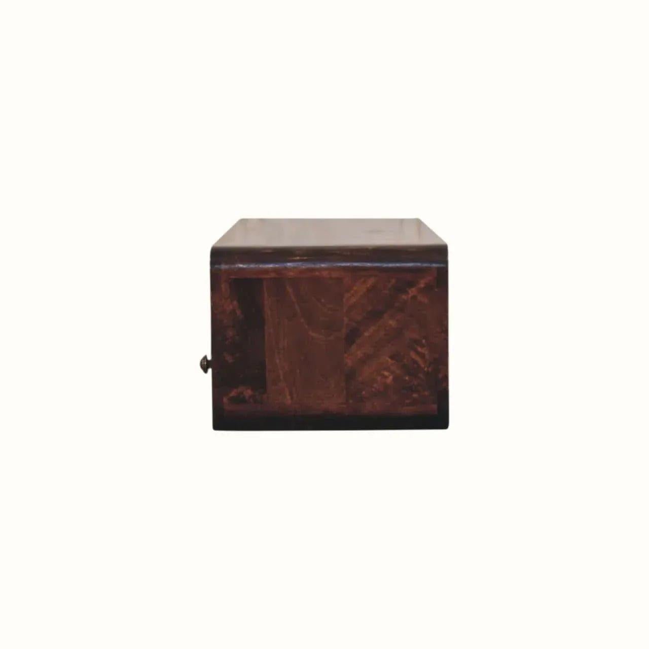 Hamade Open Wall-Mounted Console Table Medium- California Walnut Console Tables - Bokel Home