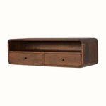 Hamade Open Wall-Mounted Console Table, Medium - Chestnut Console Tables - Bokel Home