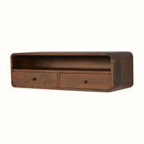 Hamade Open Wall-Mounted Console Table, Medium - Chestnut Console Tables - Bokel Home