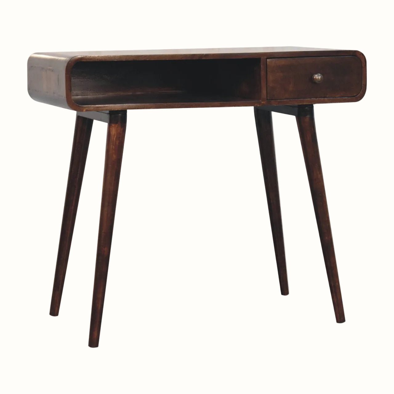 Hamade Open Writing Desk, Medium - California Walnut Desks - Bokel Home