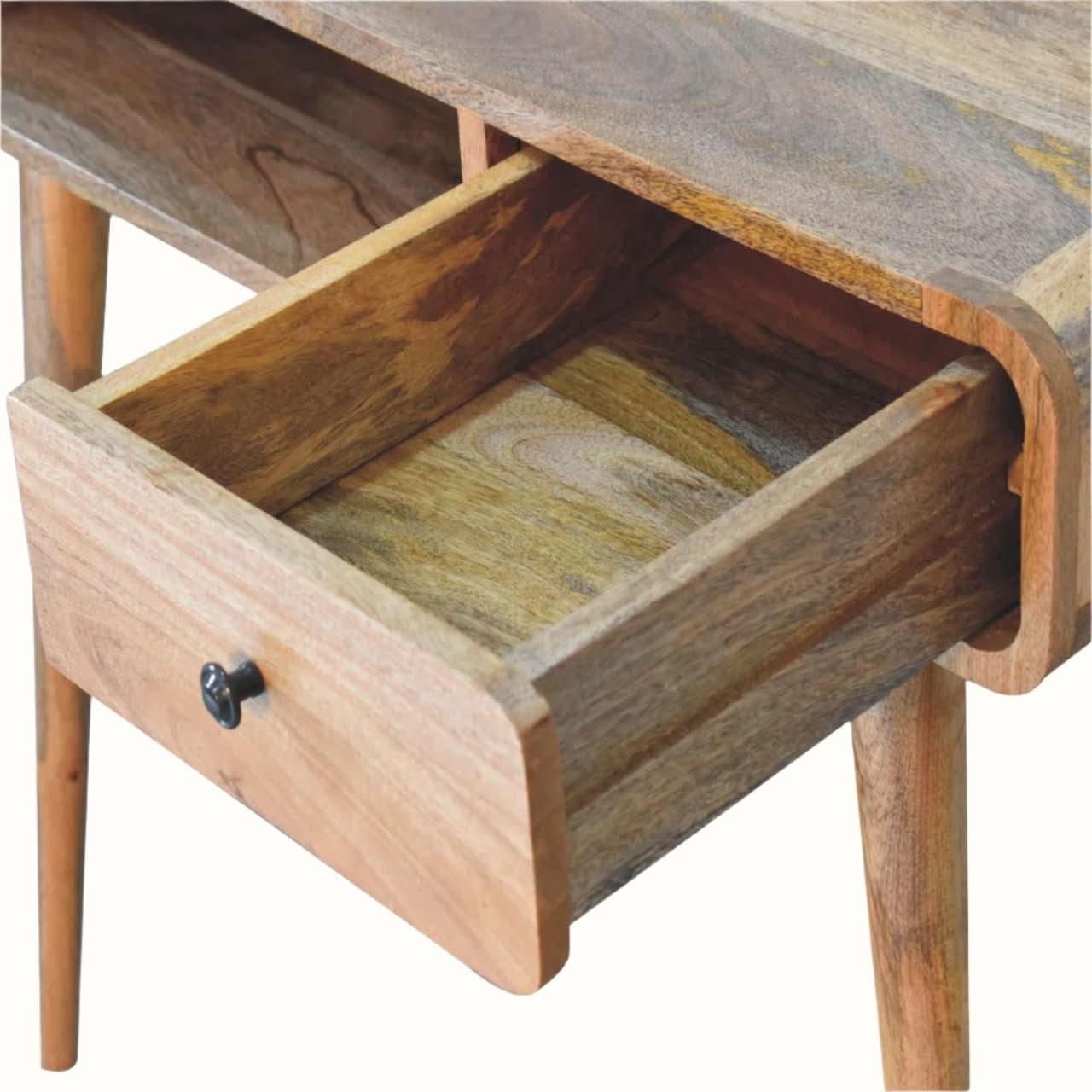 Hamade Open Writing Desk - Natural Desks - Bokel Home
