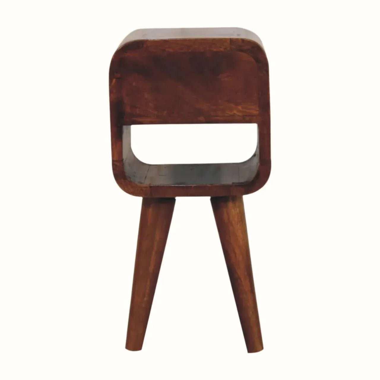 Hamade Reverse Open Bedside Table, Mini - Chestnut Bedside Tables - Bokel Home