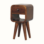 Hamade Reverse Open Bedside Table, Mini - Chestnut Bedside Tables - Bokel Home