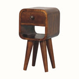 Hamade Reverse Open Bedside Table, Mini - Chestnut Bedside Tables - Bokel Home