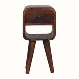 Hamade Reverse Open Bedside Table, Mini - Chestnut Bedside Tables - Bokel Home