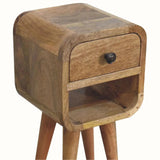 Hamade Reverse Open Bedside Table, Mini - Natural Bedside Tables - Bokel Home