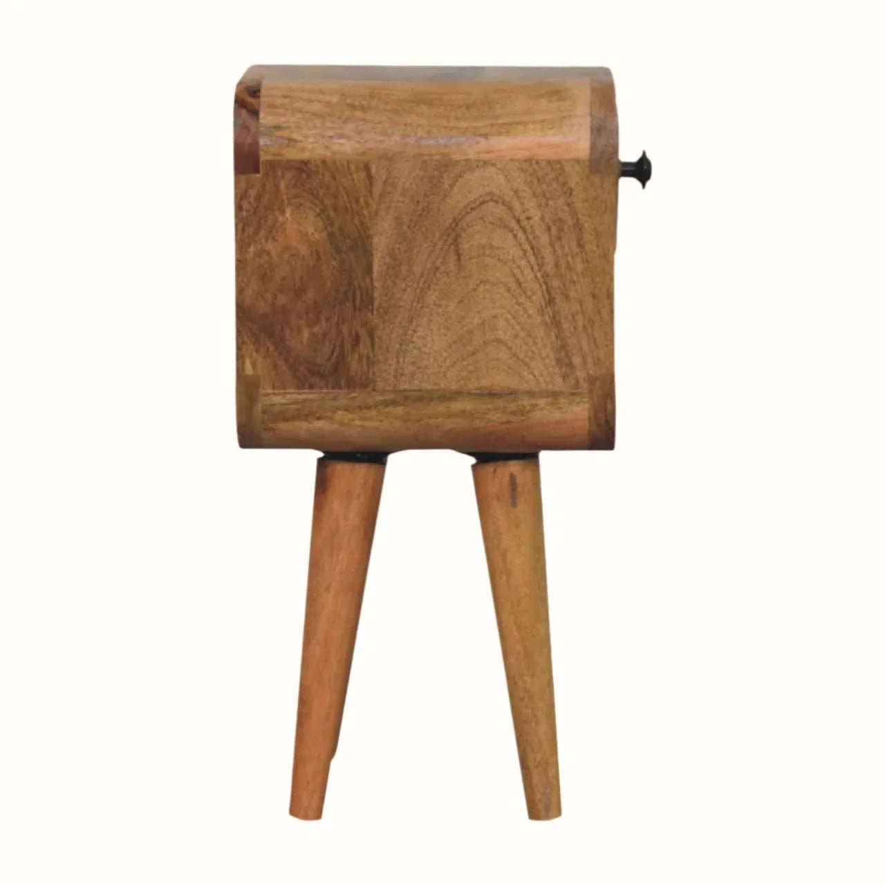 Hamade Reverse Open Bedside Table, Mini - Natural Bedside Tables - Bokel Home