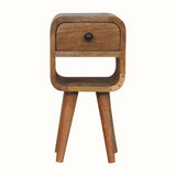 Hamade Reverse Open Bedside Table, Mini - Natural Bedside Tables - Bokel Home