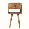 Hamade Reverse Open Bedside Table, Small - Natural Bedside Tables - Bokel Home
