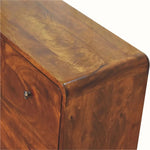 Hamade Tall Chest of 5 Drawers - Chestnut Chest of Drawers - Bokel Home