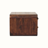 Hamade Wall Mounted 2 Drawer Bedside Table - California Walnut Bedside Tables - Bokel Home