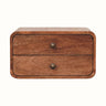 Hamade Wall Mounted 2 Drawer Bedside Table - Honey Caramel Bedside Tables - Bokel Home