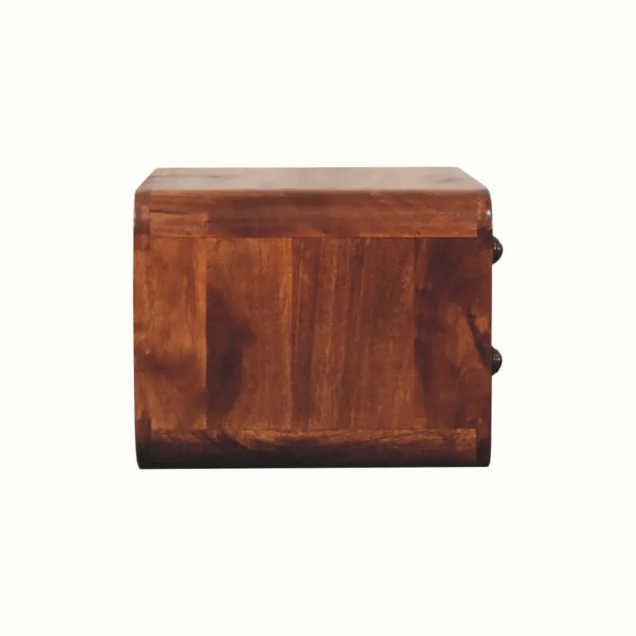 Hamade Wall Mounted 2 Drawer Bedside Table - Honey Caramel Bedside Tables - Bokel Home