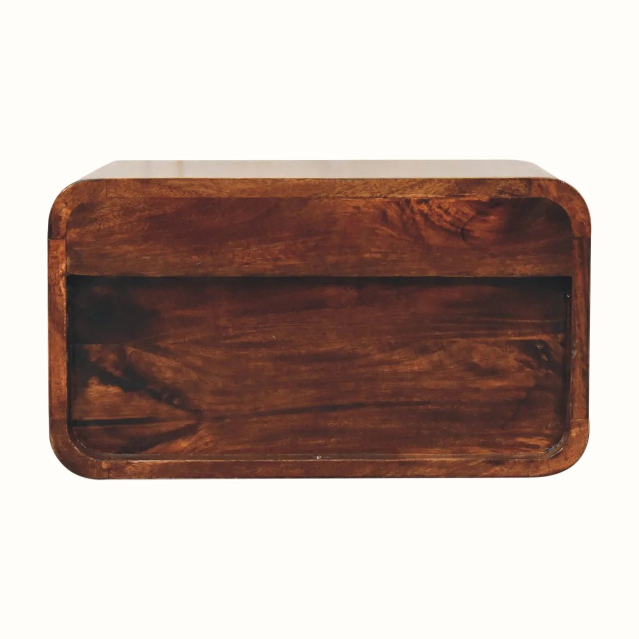 Hamade Wall Mounted Bedside Table, Medium - California Walnut Bedside Tables - Bokel Home