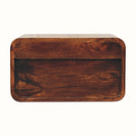 Hamade Wall Mounted Bedside Table, Medium - California Walnut Bedside Tables - Bokel Home