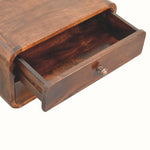 Hamade Wall Mounted Bedside Table, Medium - California Walnut Bedside Tables - Bokel Home
