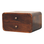 Hamade Wall Mounted Bedside Table, Medium - California Walnut Bedside Tables - Bokel Home