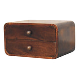 Hamade Wall Mounted Bedside Table, Medium - California Walnut Bedside Tables - Bokel Home