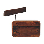 Hamade Wall Mounted Bedside Table, Medium - California Walnut Bedside Tables - Bokel Home