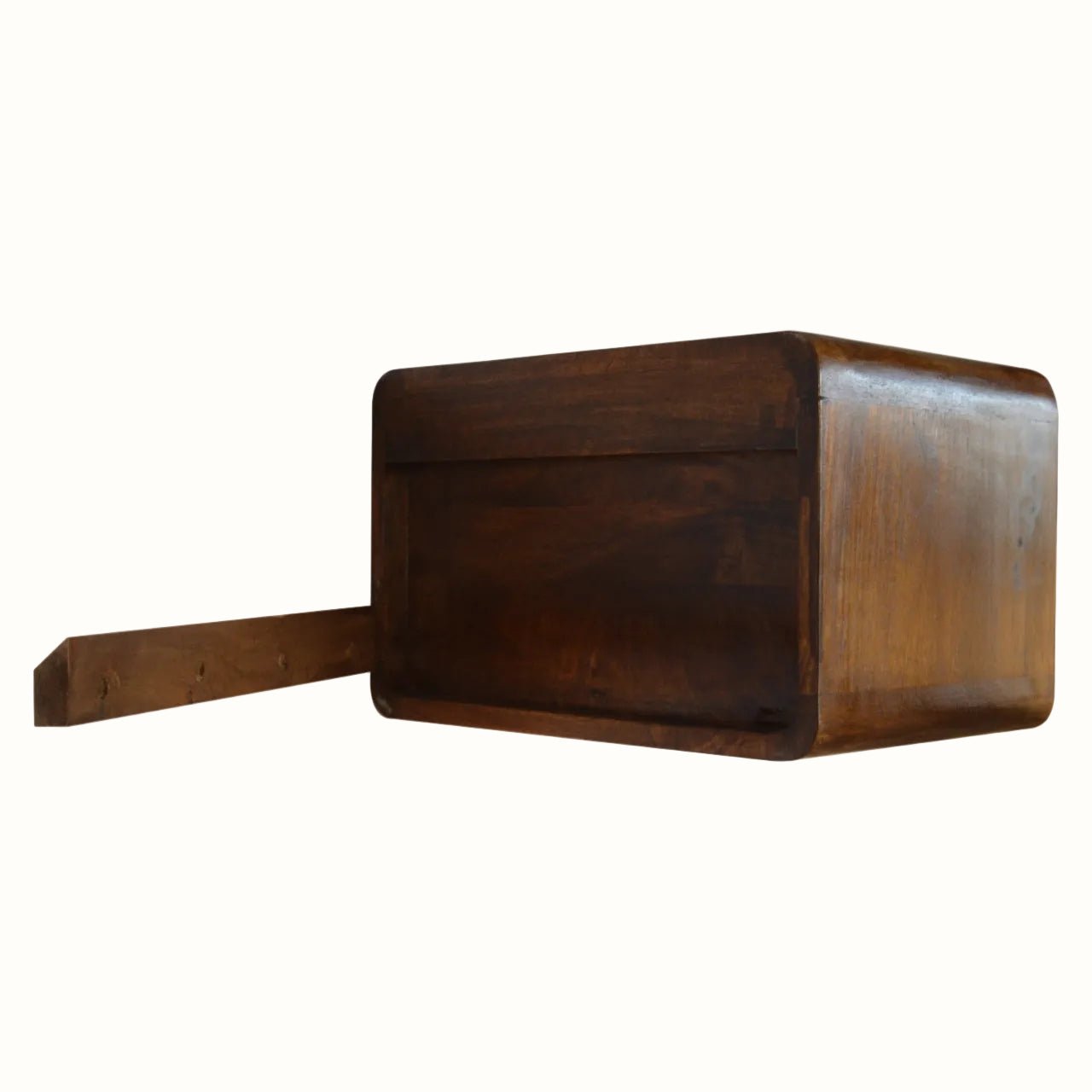 Hamade Wall Mounted Bedside Table, Medium - Chestnut Bedside Tables - Bokel Home