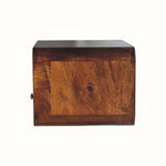 Hamade Wall Mounted Bedside Table, Medium - Chestnut Bedside Tables - Bokel Home