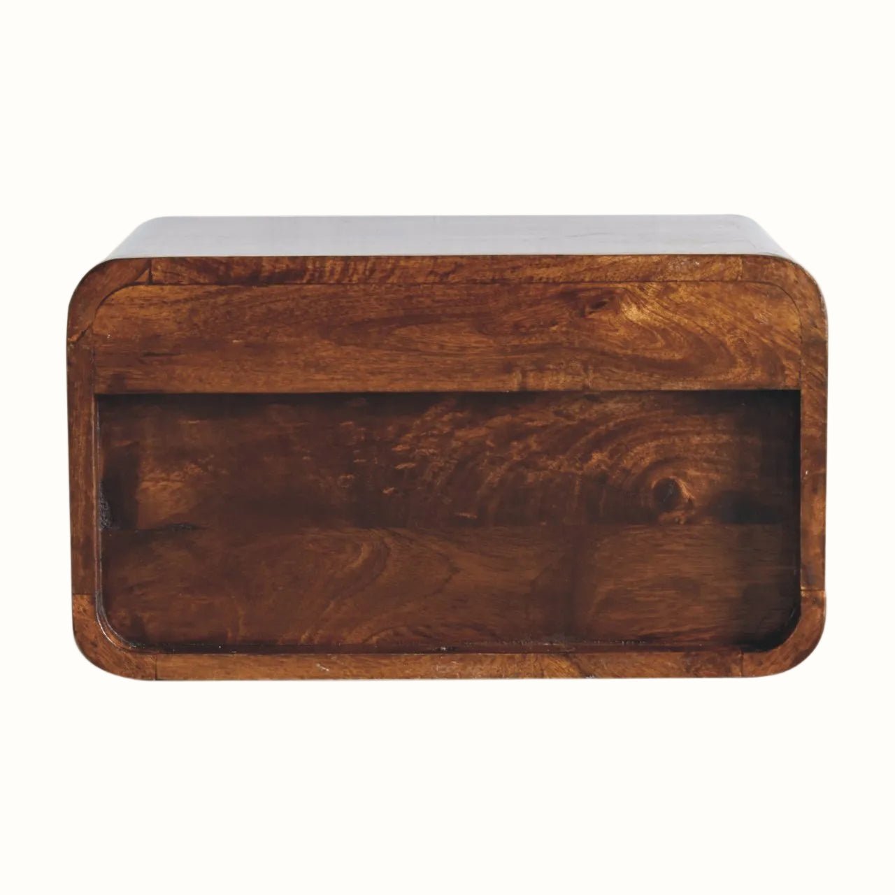 Hamade Wall Mounted Bedside Table, Medium - Chestnut Bedside Tables - Bokel Home