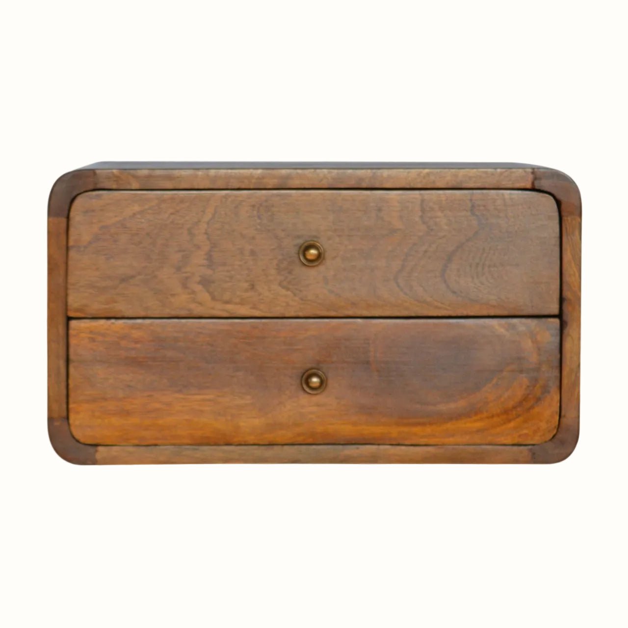 Hamade Wall Mounted Bedside Table, Medium - Chestnut Bedside Tables - Bokel Home