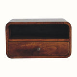Hamade Wall Mounted Bedside Table, Medium - Chestnut Bedside Tables - Bokel Home