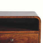 Hamade Wall Mounted Bedside Table, Medium - Chestnut Bedside Tables - Bokel Home