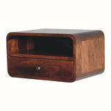 Hamade Wall - Mounted Bedside Table, Medium - Chestnut - Bokel Home