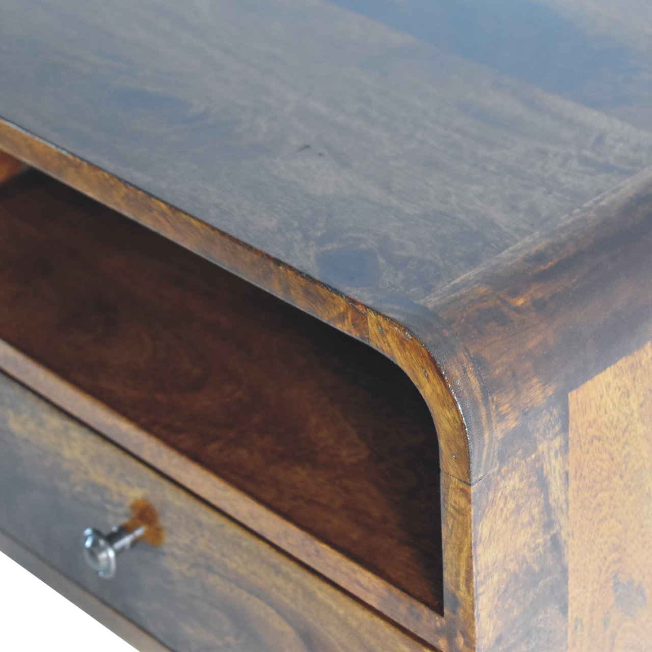 Hamade Wall Mounted Bedside Table, Medium - Chestnut Bedside Tables - Bokel Home