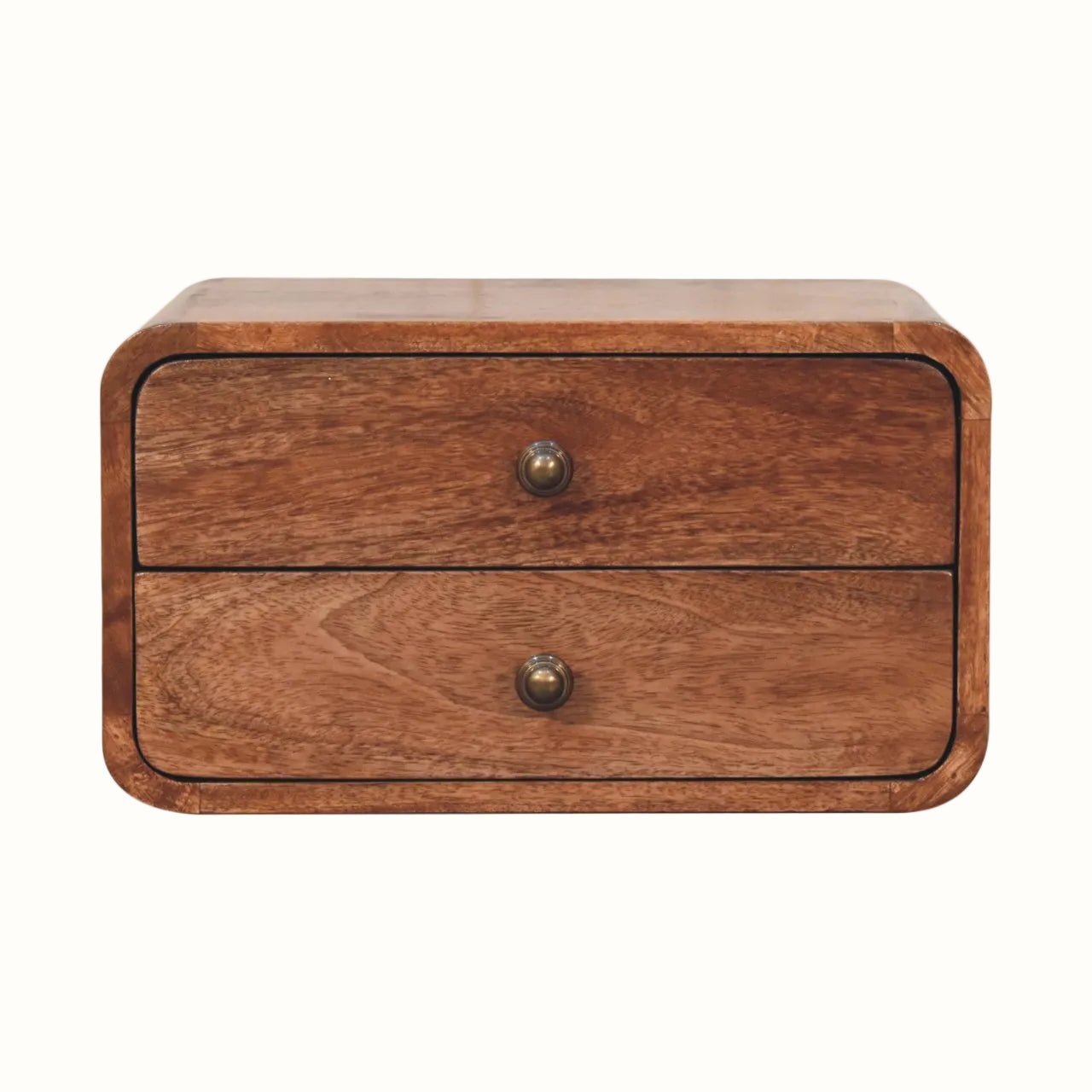Hamade Wall Mounted Bedside Table, Medium - Honey Caramel Bedside Tables - Bokel Home
