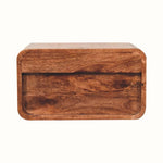 Hamade Wall Mounted Bedside Table, Medium - Honey Caramel Bedside Tables - Bokel Home