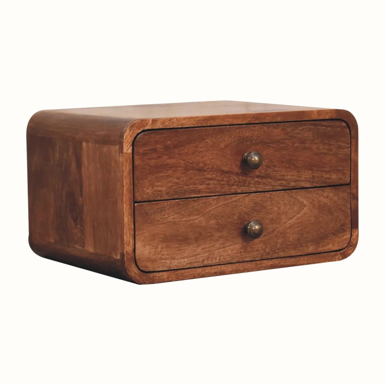 Hamade Wall Mounted Bedside Table, Medium - Honey Caramel Bedside Tables - Bokel Home