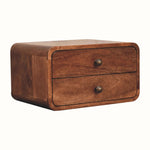 Hamade Wall Mounted Bedside Table, Medium - Honey Caramel Bedside Tables - Bokel Home