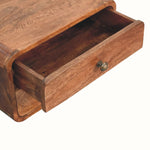 Hamade Wall Mounted Bedside Table, Medium - Honey Caramel Bedside Tables - Bokel Home