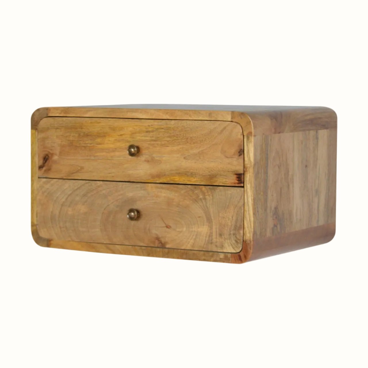 Hamade Wall Mounted Bedside Table, Medium - Natural Bedside Tables - Bokel Home