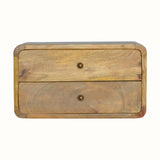 Hamade Wall Mounted Bedside Table, Medium - Natural Bedside Tables - Bokel Home