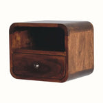 Hamade Wall - Mounted Bedside Table, Small - Chestnut - Bokel Home