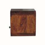 Hamade Wall Mounted Bedside Table, Small - Chestnut Bedside Tables - Bokel Home