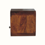 Hamade Wall Mounted Bedside Table, Small - Chestnut Bedside Tables - Bokel Home
