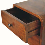 Hamade Wall Mounted Bedside Table, Small - Chestnut Bedside Tables - Bokel Home